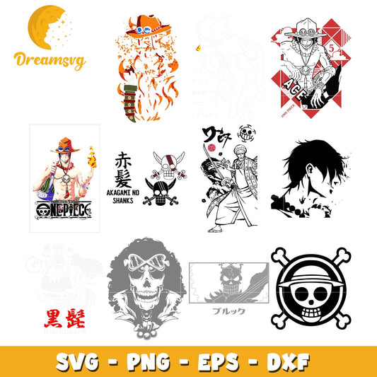 Akagami no Shanks bundle svg, One piece characters svg, anime svg