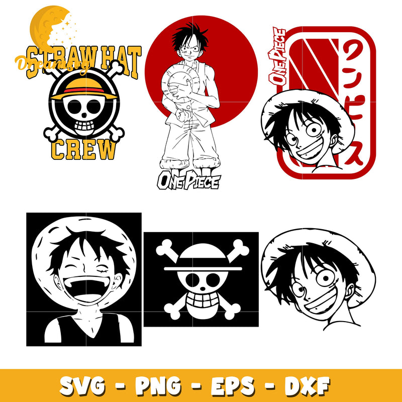 Straw hat crew bundle svg, Monkey D.Luffy characters svg