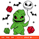 Oogie Boogie Jack Balloon Svg, Nightmare Before Christmas Svg, Halloween Svg, Boogie Man Svg, Cricut, Silhouette Vector Cut File