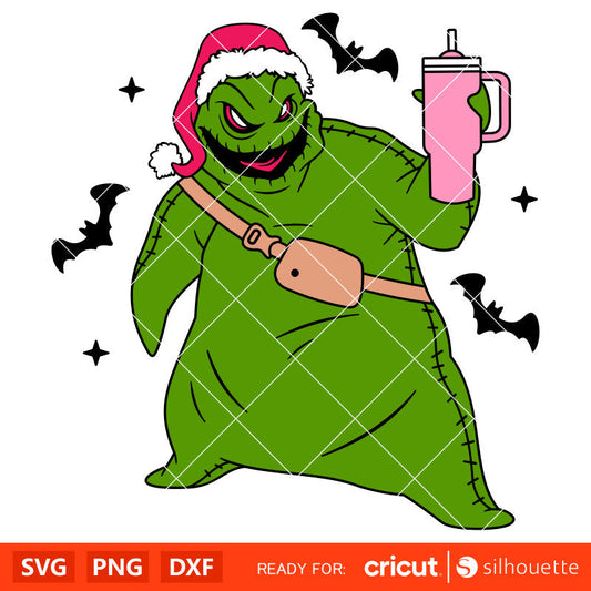 Oogie Boogie Stanley Tumbler Belt Bag Inspired Svg, Christmas Svg, Merry Christmas Svg, Sandy Claws Svg, Cricut, Silhouette Vector Cut File