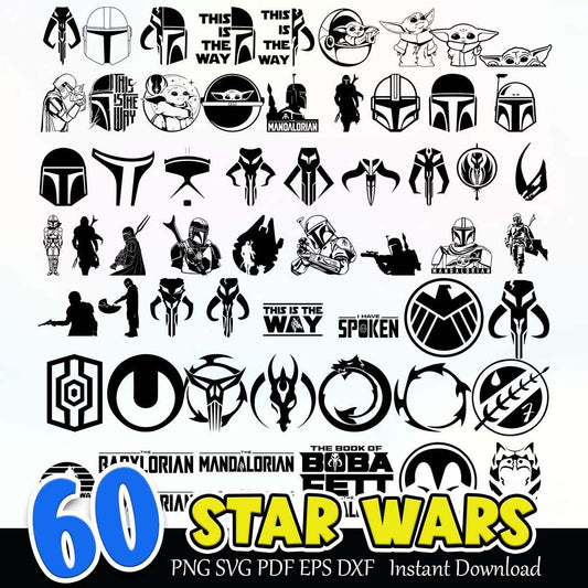Star Wars SVG PNG PDF EPS DXF Bundle Instant Download