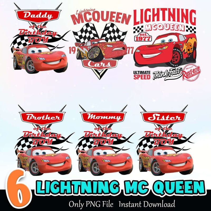 Lightning McQueen PNG Bundle Sublimation Instant Download