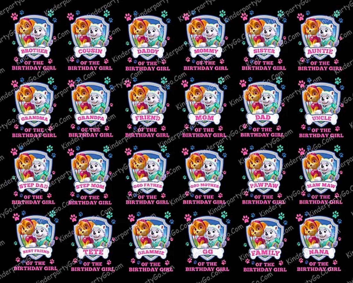 35 Paw patrol Skye and Everest Bundle, Paw Patrol PNG Bundle, Bundle PNG, Digital download.