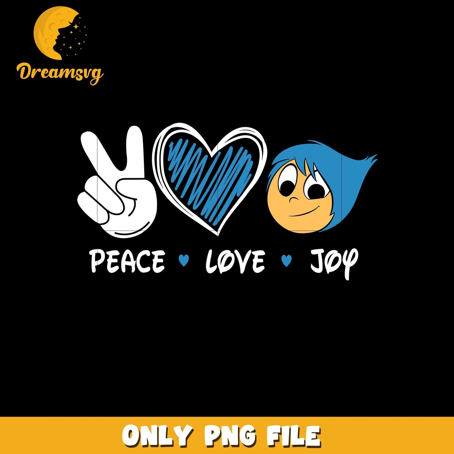 Peace love joy design png