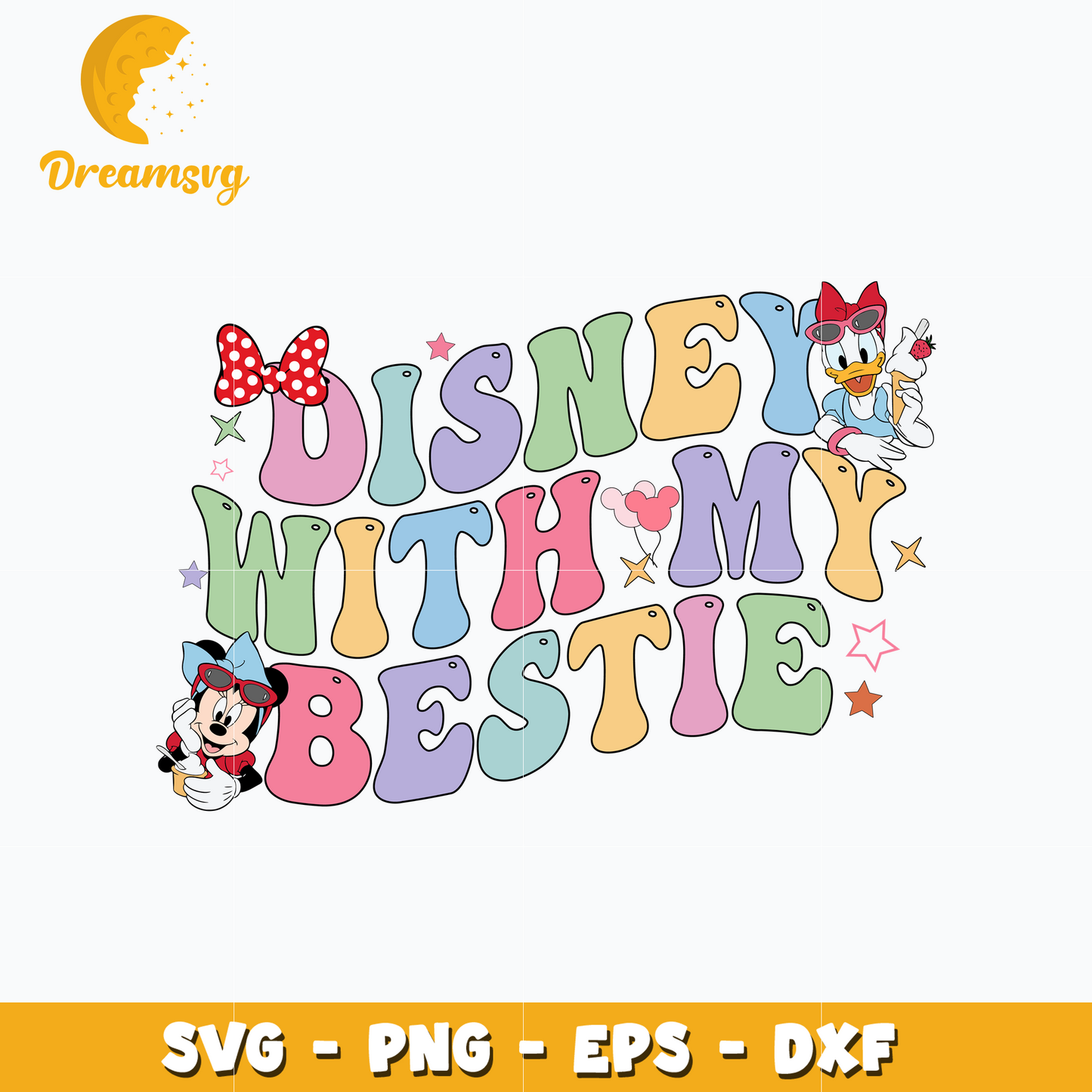 Mickey mouse disney with my bestie svg
