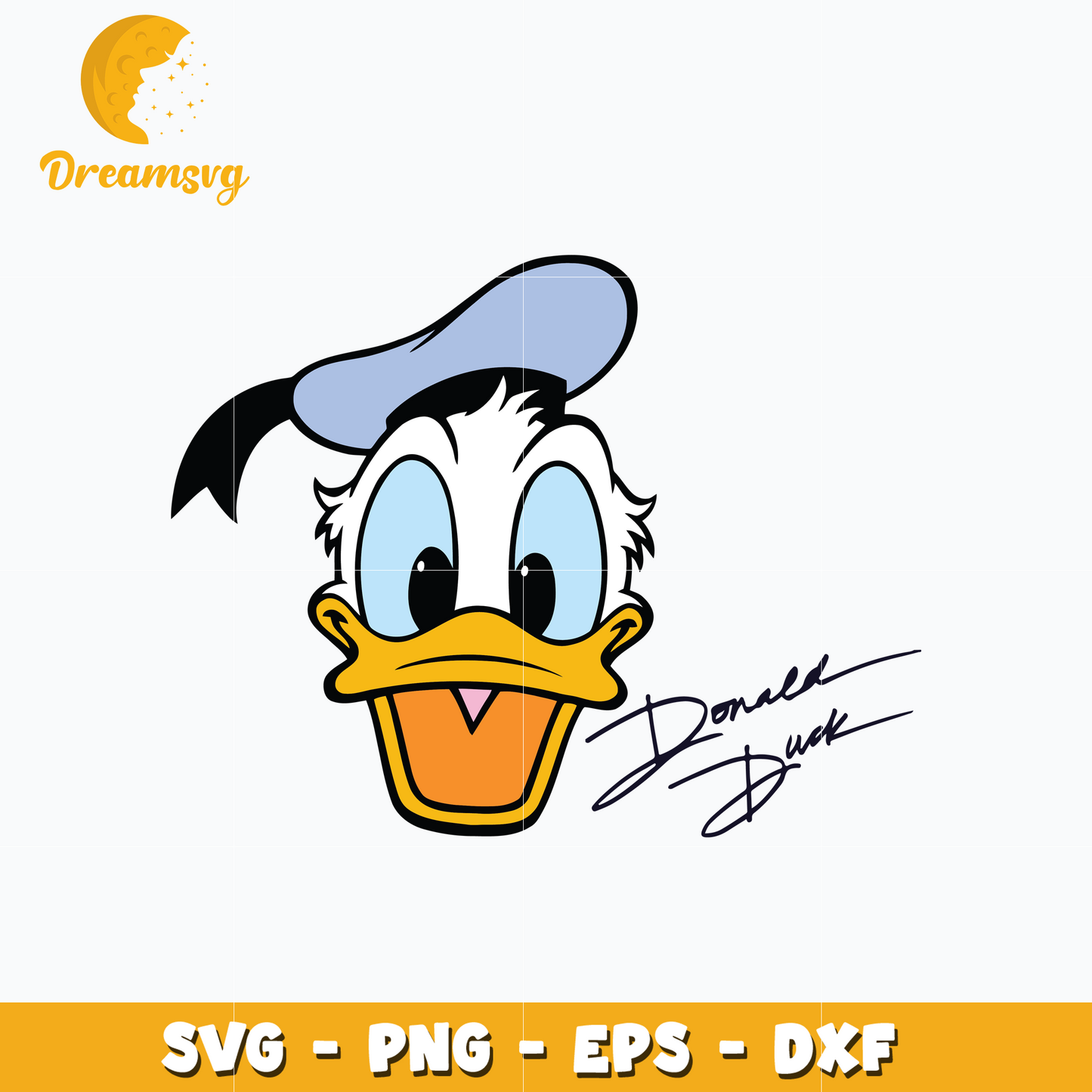 Donald duck face disney svg