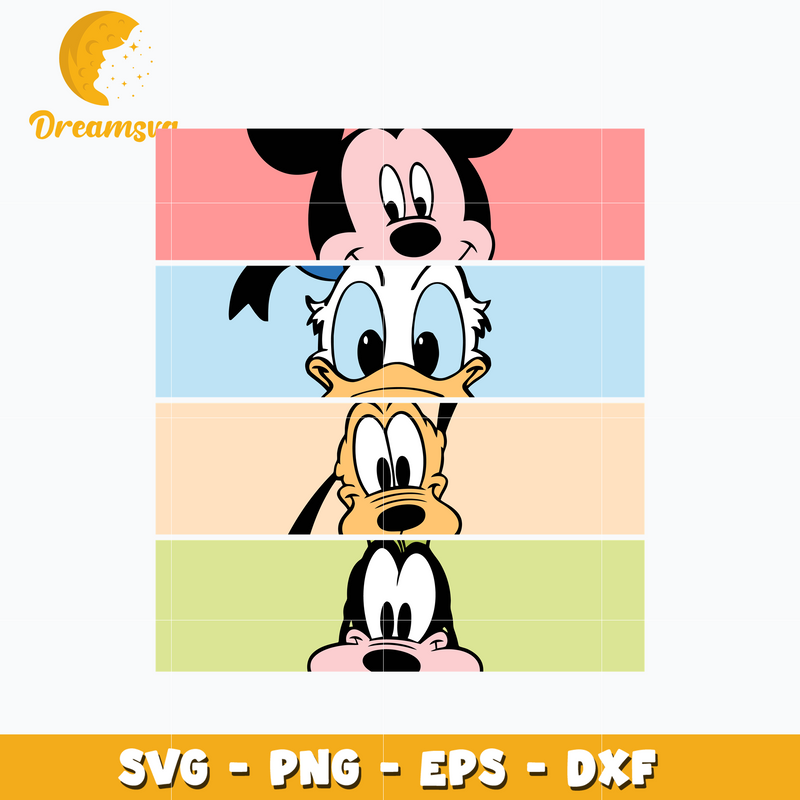 Mickey mouse disney friends svg