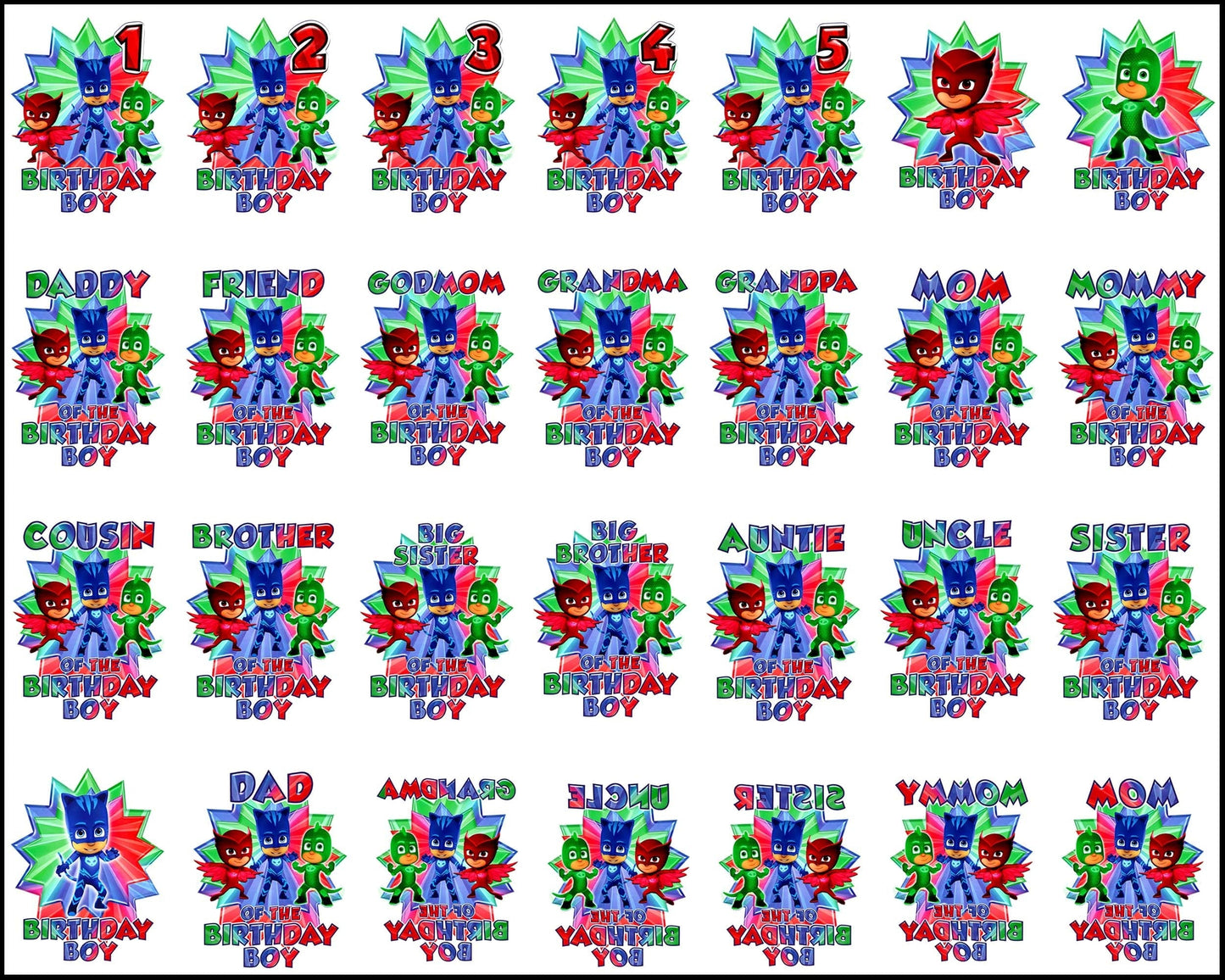 23+ PJ Masks PNG Bundle, PJ masks png bundle, Layered SVG, Cricut, Cut files download.