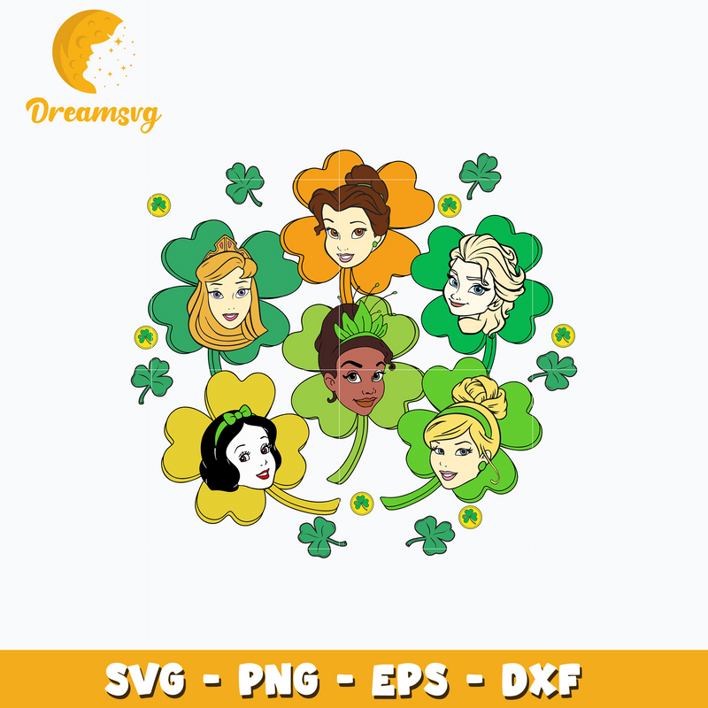 Disney princess lucky patrick's day svg