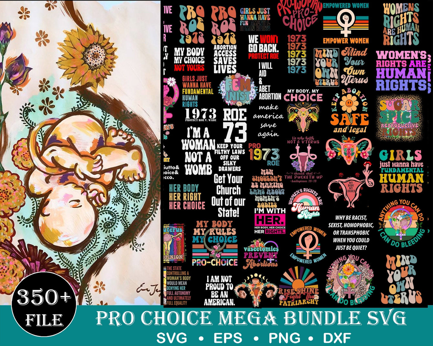 350+ Pro Choice Svg Mega Bundle - Digital download