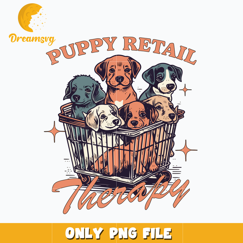 Puppy retail therapy png