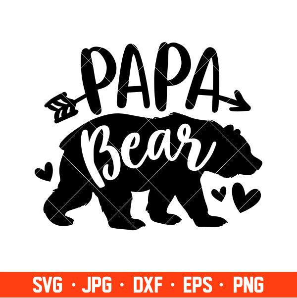 Papa Bear Family Svg, Mom Life Svg, Mother’s day Svg, Family Svg, Cricut, Silhouette Vector Cut File