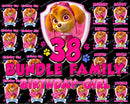 38 Paw Patrol PNG Bundle, Birthday girl png, Bundle family designs, digital download.