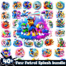 Paw Patrol Watercolor Splash png bundle