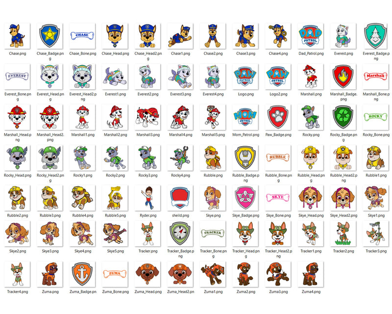 256+ Paw Patrol Bundle Svg, Paw Patrol Cut File, Paw Patrol Vector, Cartoon svg, png, dxf, eps digital file