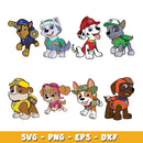 Paw Patrol Characters svg, Paw Patrol bundle svg, cartoon svg