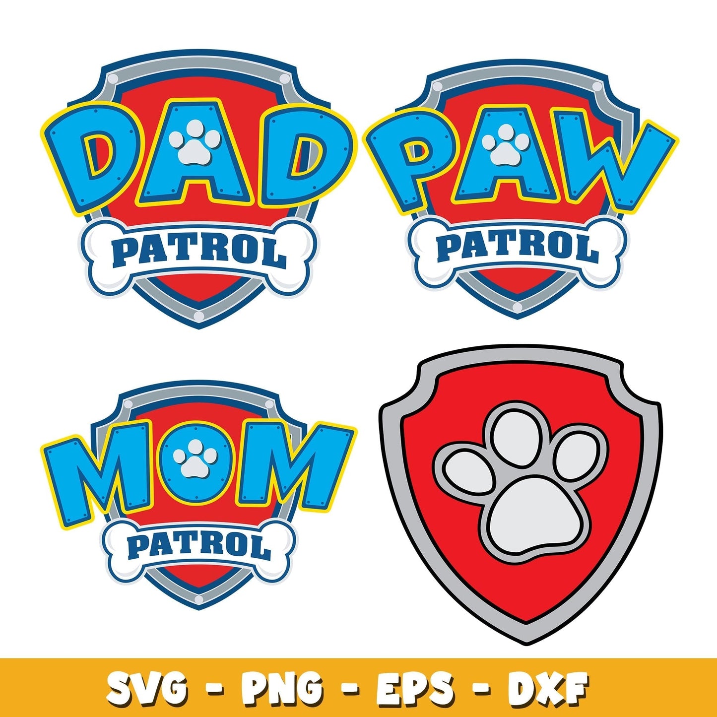 Paw Patrol logo svg, Paw Patrol bundle svg, cartoon svg