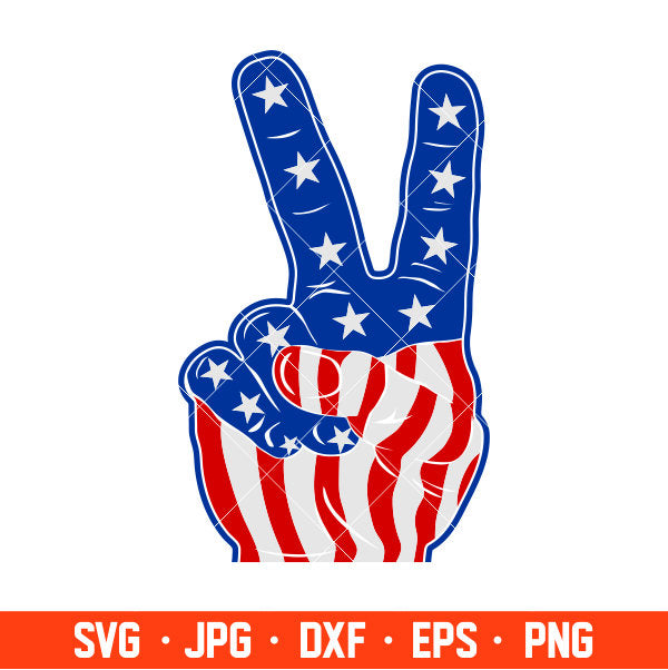 Peace Sign Svg, American Flag Peace Sign Svg,  America Svg, Cricut, Silhouette Cut File