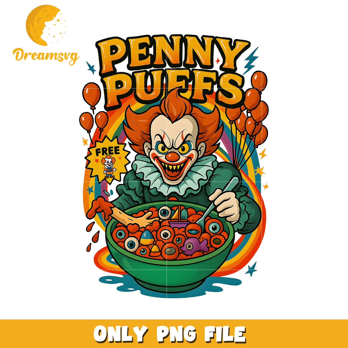 Penny puffs design png, horror characters png, horror cartoons png