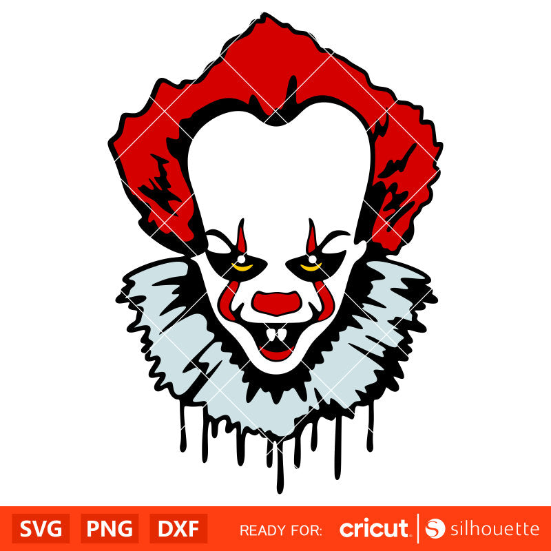 Pennywise Clown Svg, Dancing Clown Svg, Halloween Svg, Horror Movie Svg, Cricut, Silhouette Vector Cut File