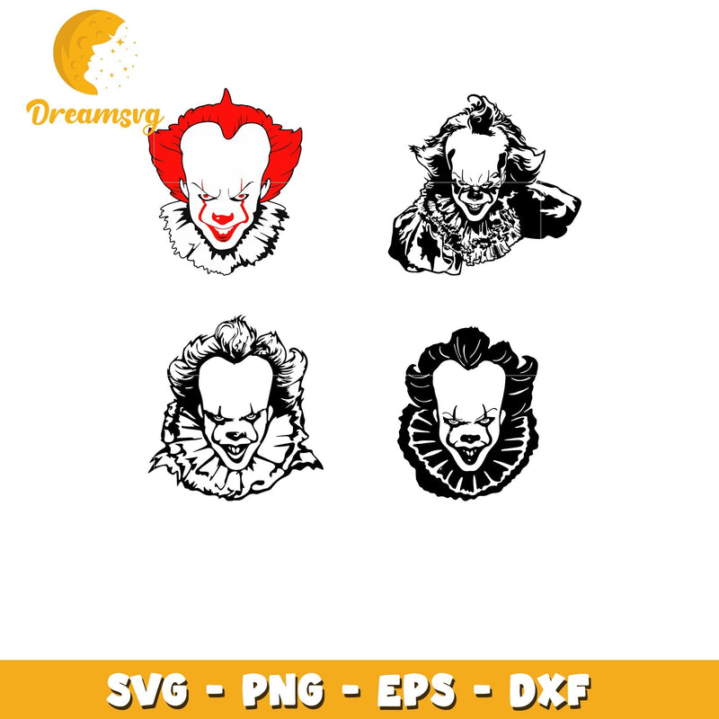 Pennywise Scary Face bundle svg, Pennywise movies svg