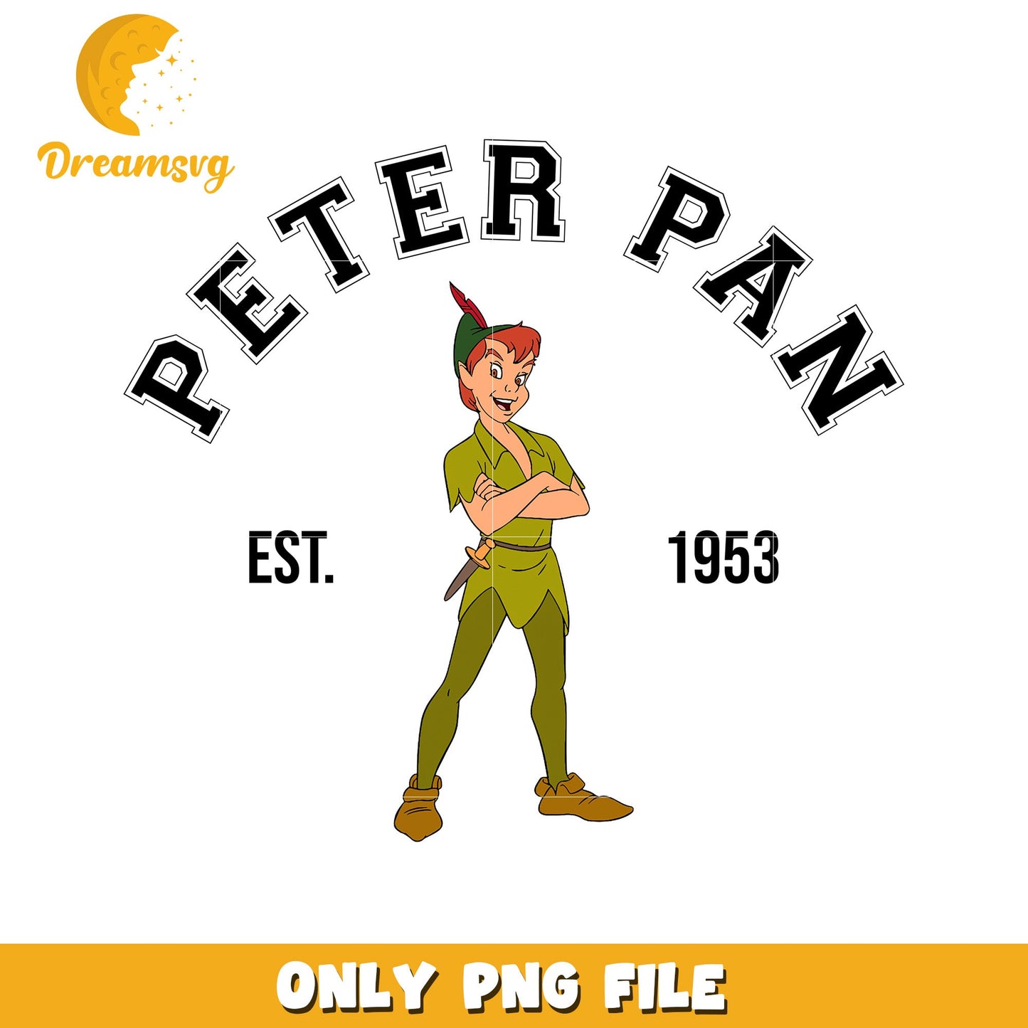 Peter Pan Vintage PNG Design File for Crafts and DIY