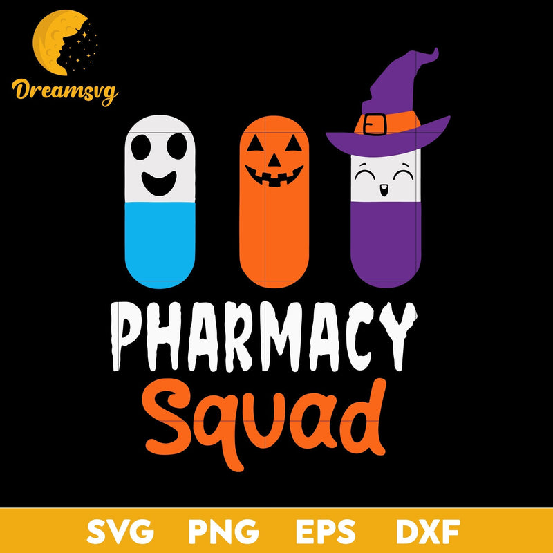 Pharmacy Squad Halloween Pills svg, Halloween svg, png, dxf, eps digital file.