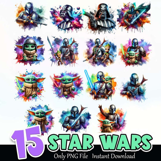 Star Wars PNG Bundle Sublimation Instant Download