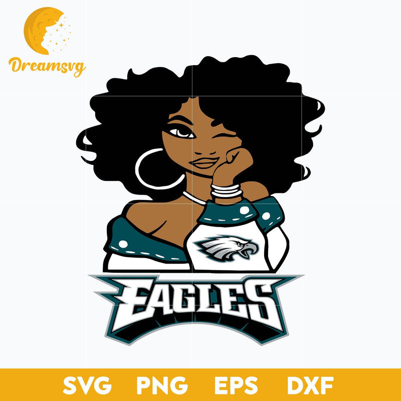 Philadelphia Eagles Girl Nfl Svg, Philadelphia Eagles Svg, Sport Svg, Nfl Svg, Png, Dxf, Eps Digital File.