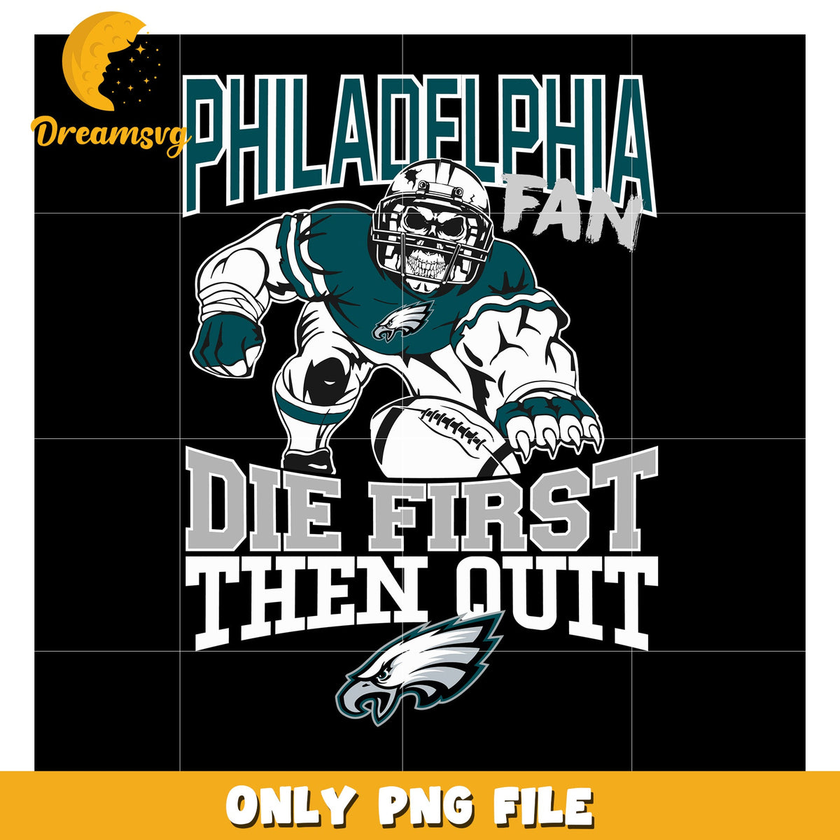 Philadelphia Eagles Skull Fan PNG
