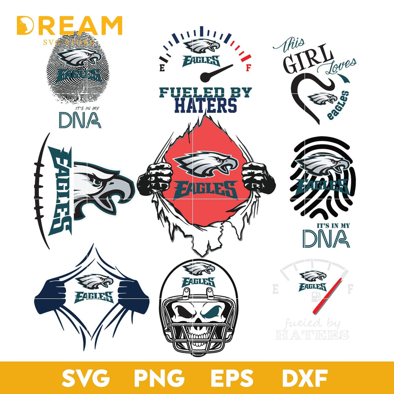 Philadelphia Eagles bundle svg, Philadelphia Eagles svg, NFL svg, png, dxf, eps digital file