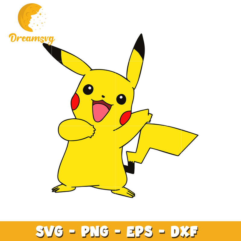 Pikachu character svg, pikachu svg, pokemon cartoon svg