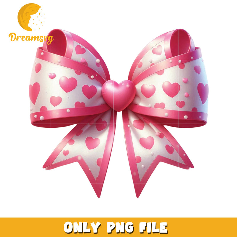 Pink Heart Bow PNG Clipart for Creative Projects