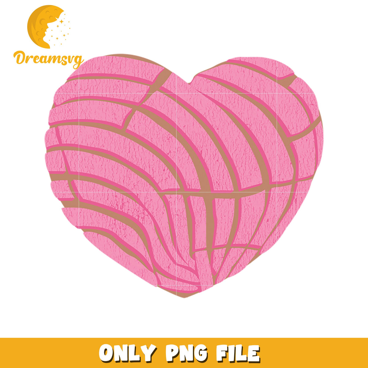 Pink Pan Dulce Heart PNG