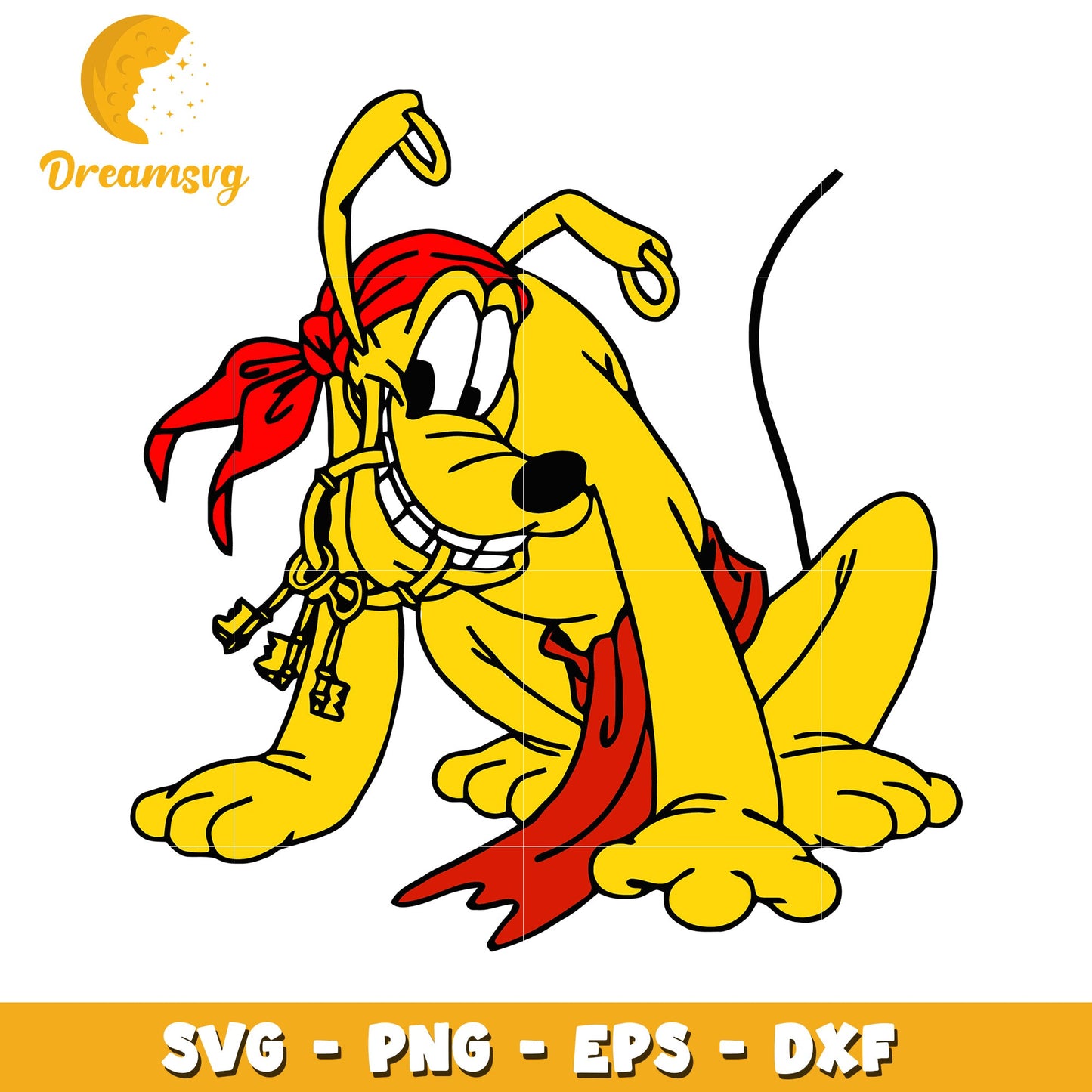 Pirate Dog SVG PNG EPS DXF Cut File