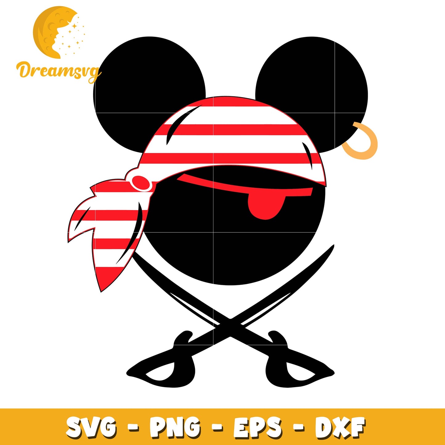 Pirate Mouse SVG Design for Crafter and DIY Enthusiasts