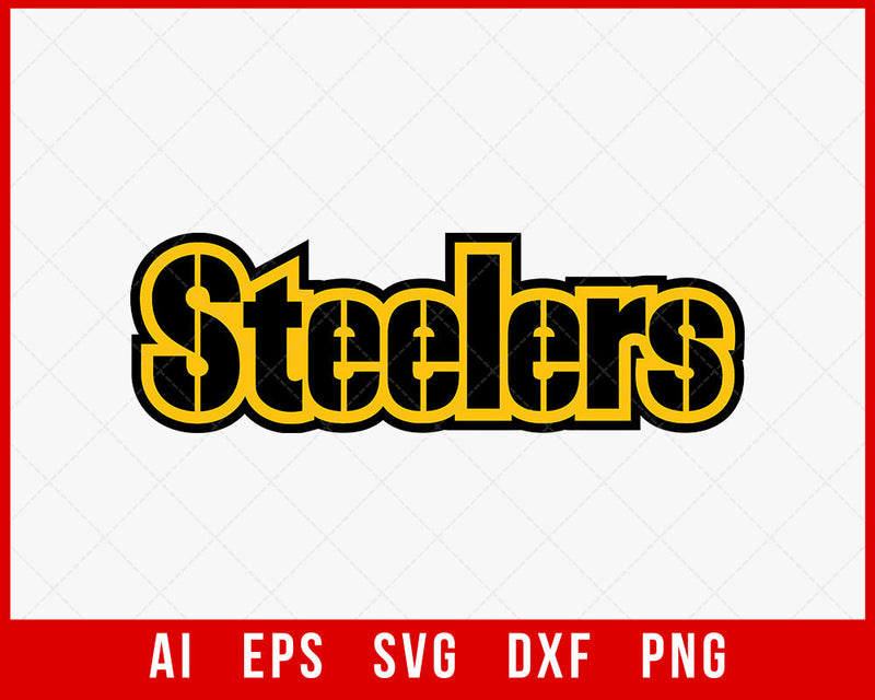 Steelers Football Logo Sticker Cut NFL SVG Cut File for Cricut Digital Download