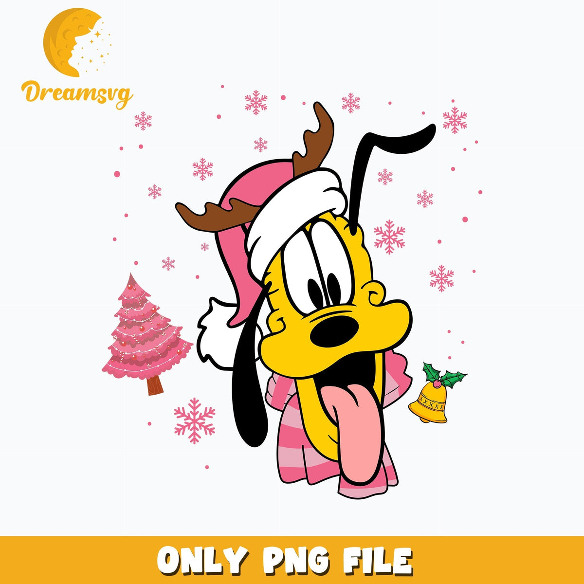 Pluto Pink Christmas png
