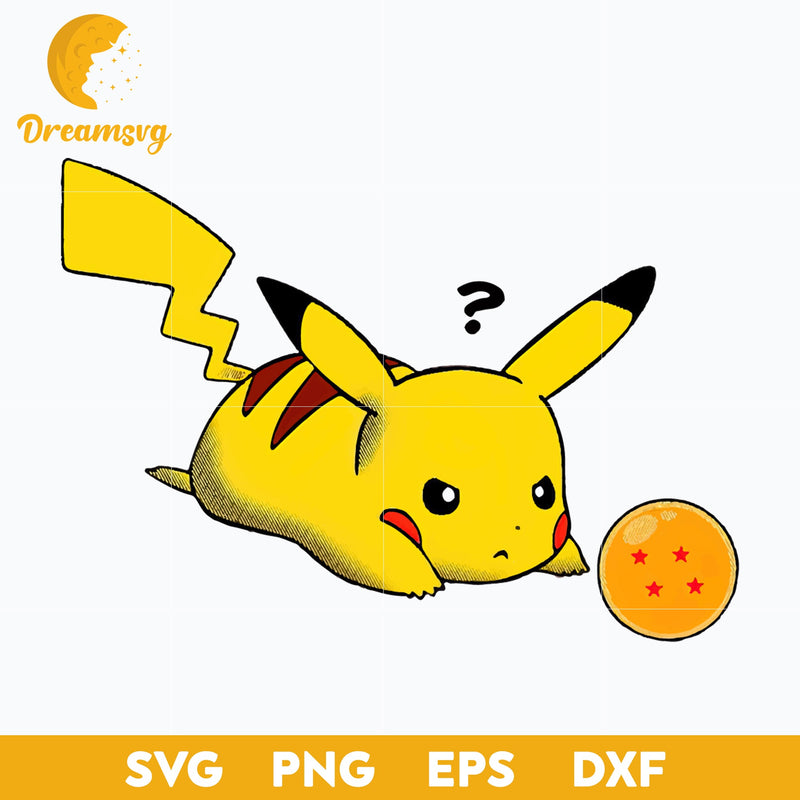 Pokemon Svg, Dragon Ball Ball Svg, Confused Pokemon Svg, Cute Pokemon Svg, Anime Svg, png, eps, dxf digital download.