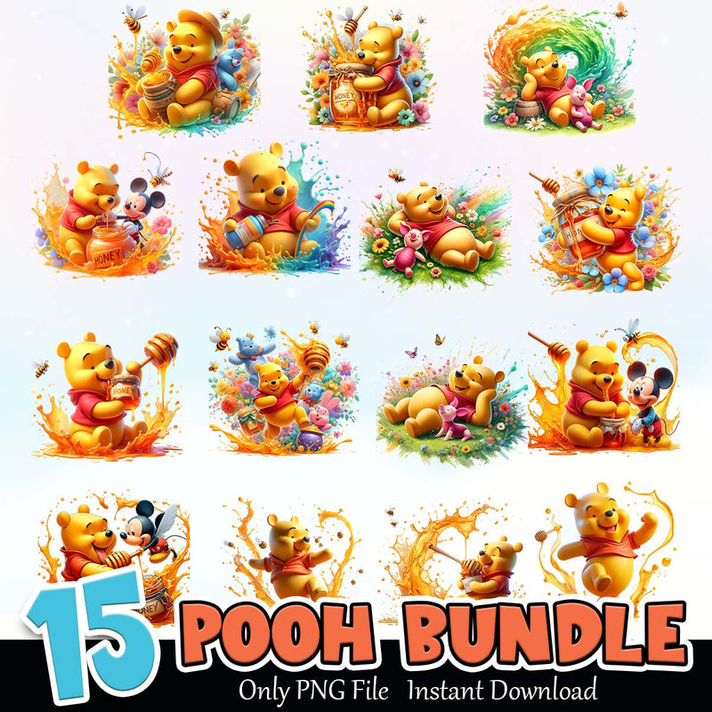 Honey Pooh Bundle PNG Instant Download