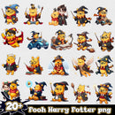 Pooh harry potter png bundle