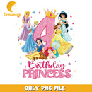Princess Birthday Celebration 4th Birthday PNG File