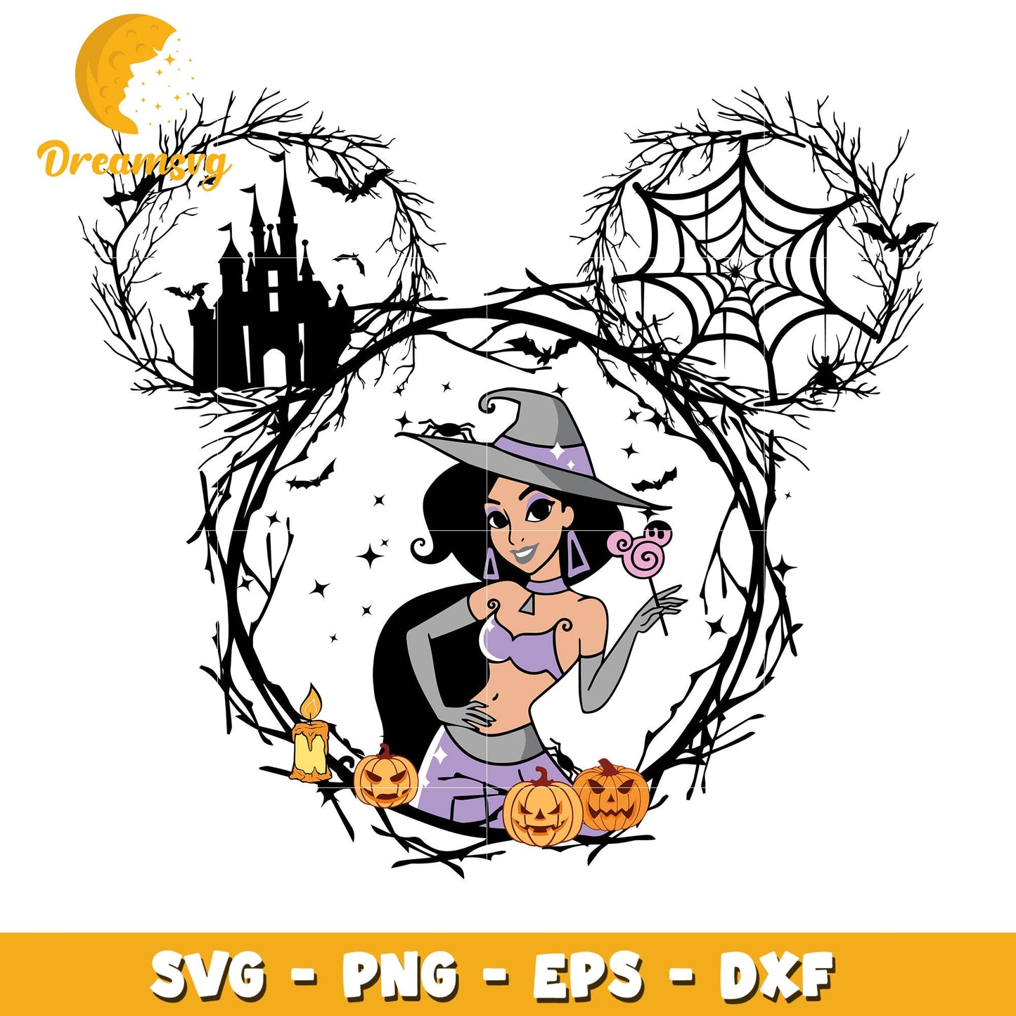 Jasmine Princess Halloween Svg