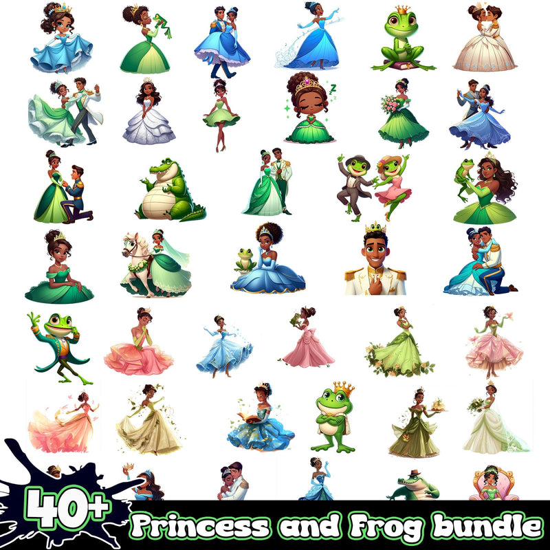 Princess and Frog Bundle 40+ PNG
