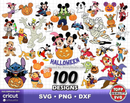 Mickey and Friends Halloween Cliparts Bundle, Disney Halloween SVG Cut Files For Cricut / Silhouette, Disney Halloween Png