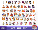 Mickey and Friends Halloween Cliparts Bundle, Disney Halloween SVG Cut Files For Cricut / Silhouette, Disney Halloween Png