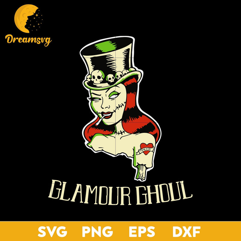 Psychobilly Horror Halloween Glamour Ghoul svg, Halloween svg, png, dxf, eps digital file.