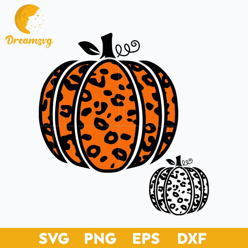 Pumpkin Leopard svg, Halloween svg, png, dxf, eps digital file.