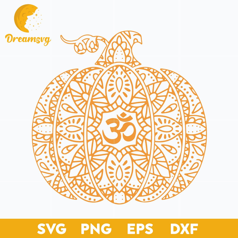 Pumpkin Mandala svg, Halloween svg, png, dxf, eps digital file.