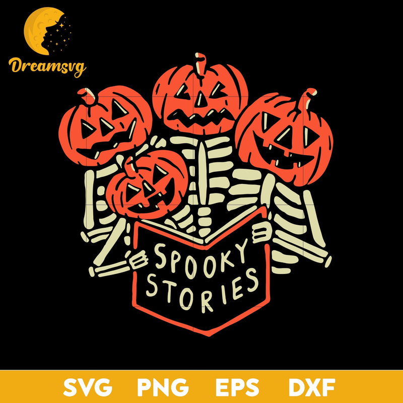 Pumpkin Spooky Stories svg, Halloween svg, png, dxf, eps digital file.